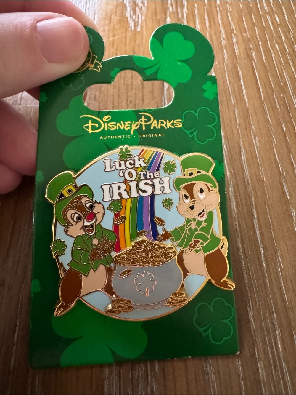 Disney Parks Chip & Dale St. Patrick's Day Limited Edition Single Pin